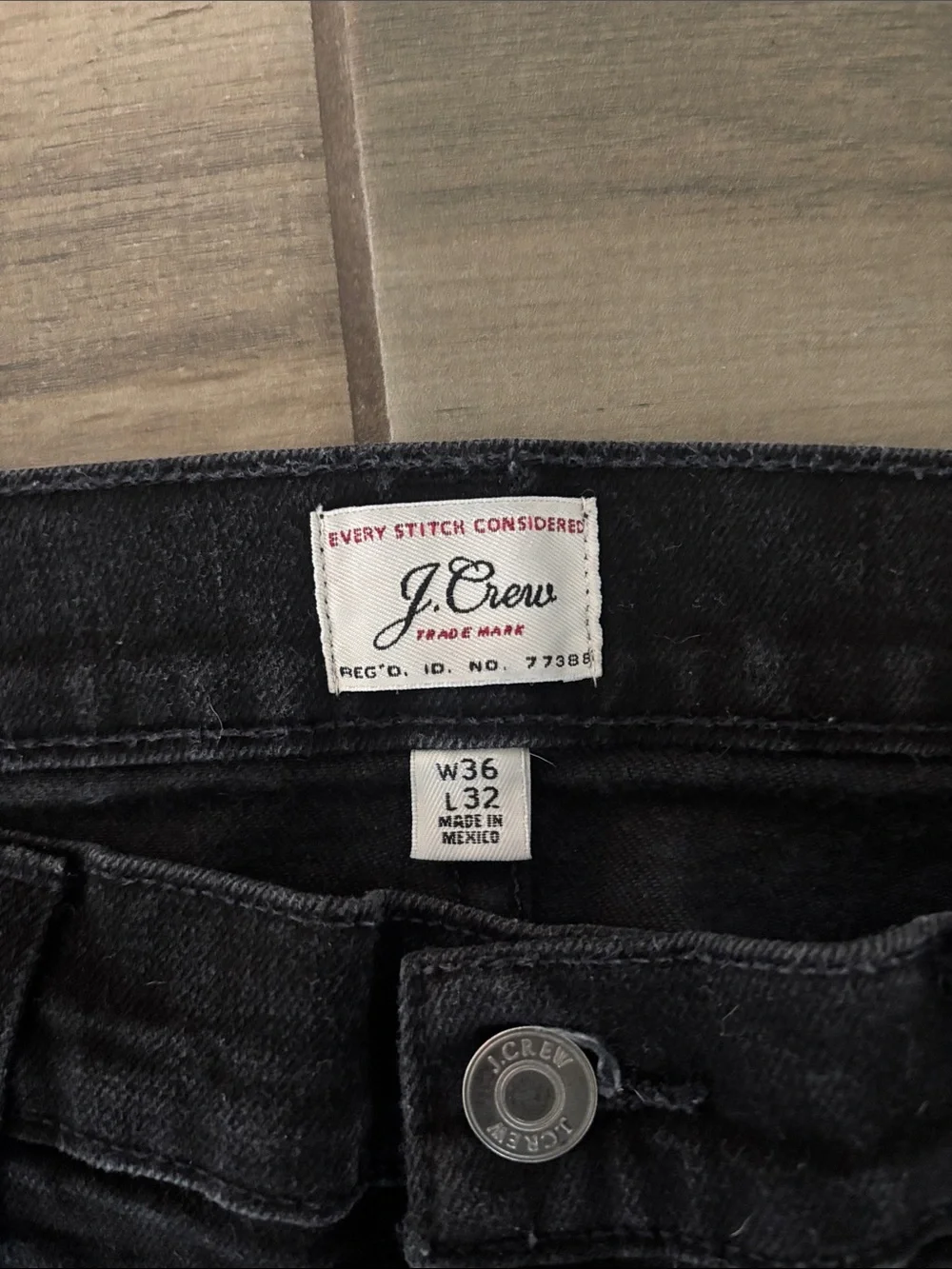 J. Crew 484 Slim Straight Jeans in Black